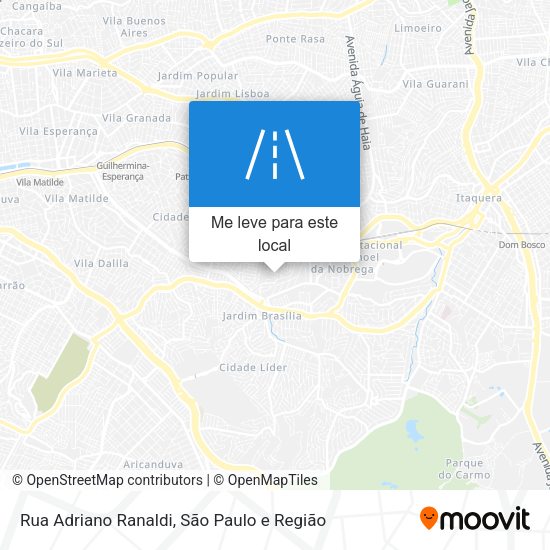 Rua Adriano Ranaldi mapa