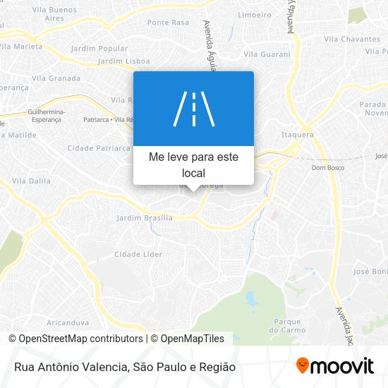 Rua Antônio Valencia mapa