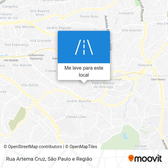 Rua Artema Cruz mapa
