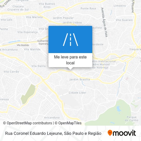 Rua Coronel Eduardo Lejeune mapa
