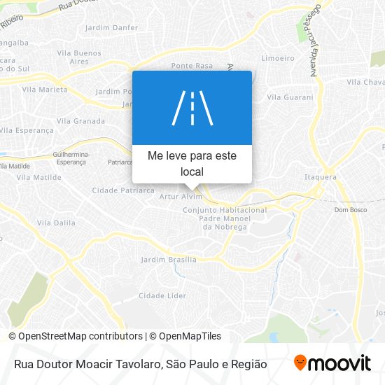 Rua Doutor Moacir Tavolaro mapa