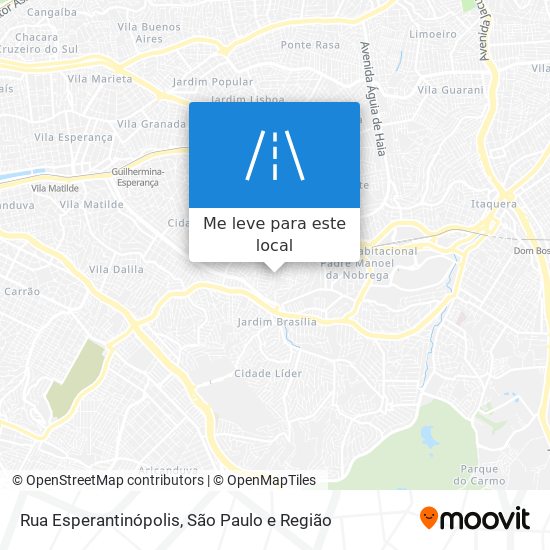 Rua Esperantinópolis mapa