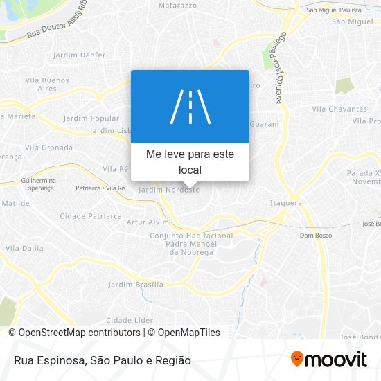 Rua Espinosa mapa