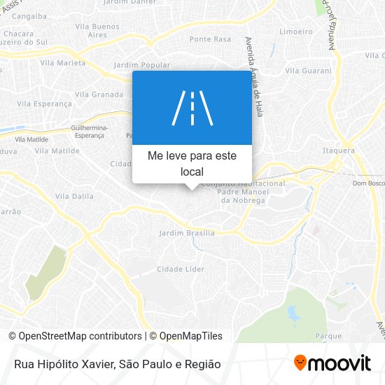 Rua Hipólito Xavier mapa