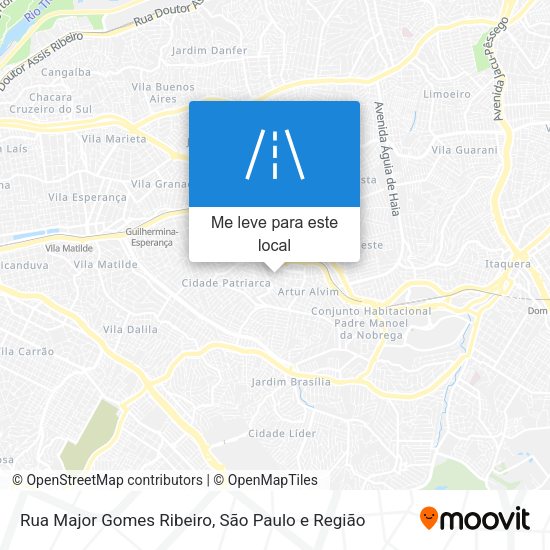 Rua Major Gomes Ribeiro mapa
