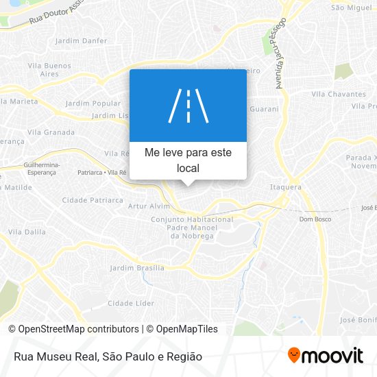 Rua Museu Real mapa