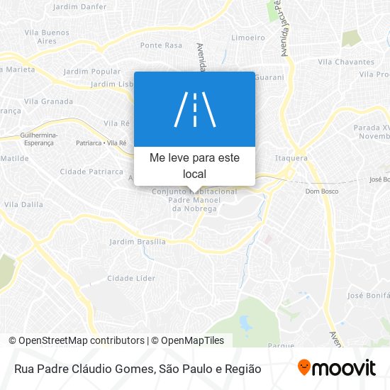 Rua Padre Cláudio Gomes mapa