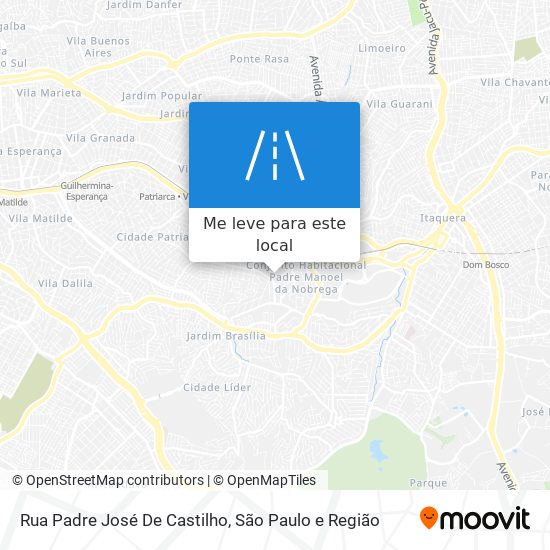 Rua Padre José De Castilho mapa