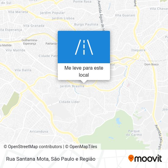 Rua Santana Mota mapa