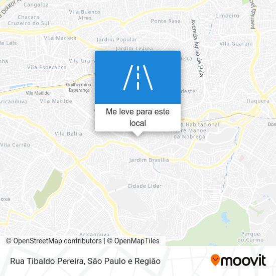 Rua Tibaldo Pereira mapa