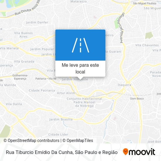 Rua Tiburcio Emídio Da Cunha mapa