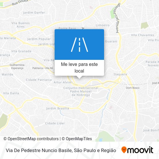 Via De Pedestre Nuncio Basile mapa