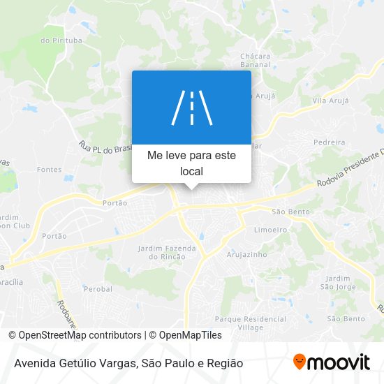 Avenida Getúlio Vargas mapa