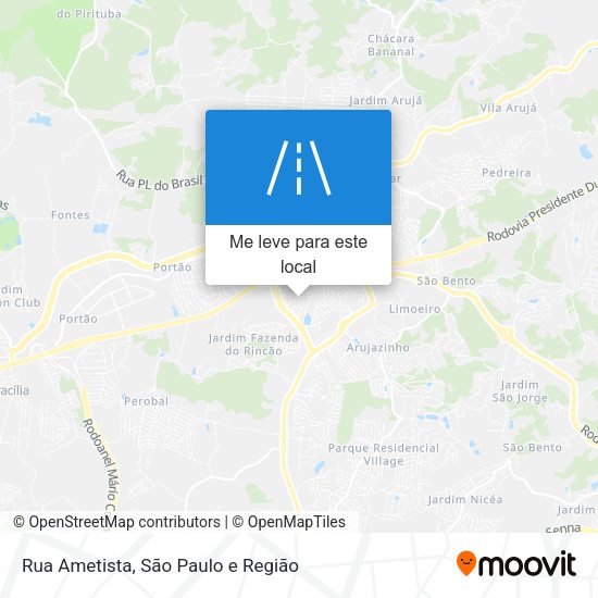 Rua Ametista mapa