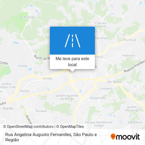 Rua Angelina Augusto Fernandes mapa