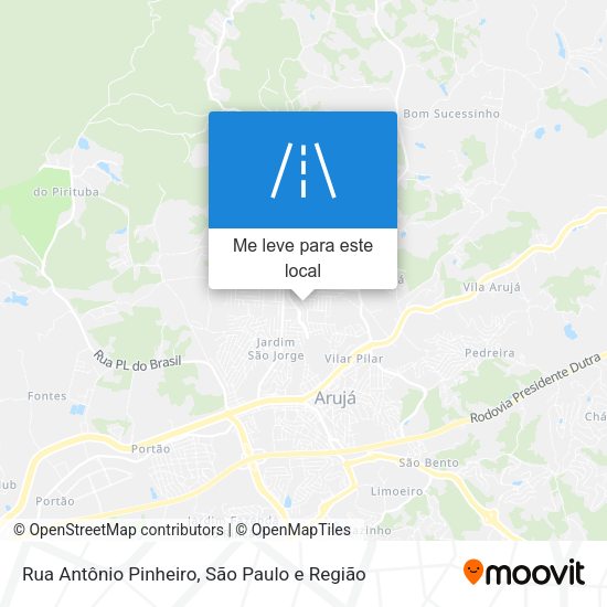 Rua Antônio Pinheiro mapa