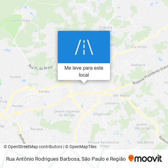 Rua Antônio Rodrigues Barbosa mapa