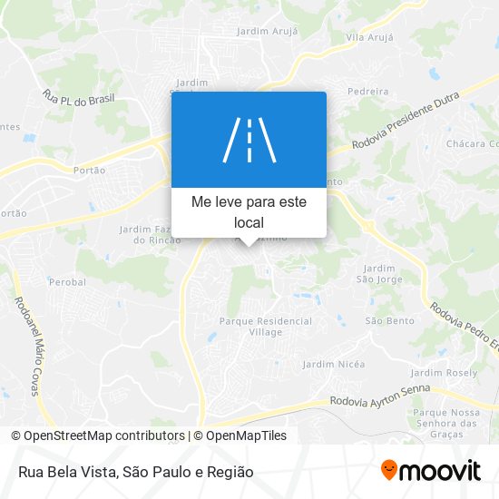 Rua Bela Vista mapa