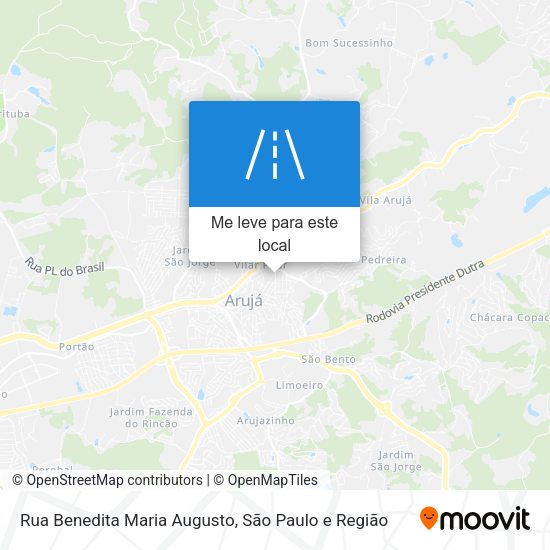 Rua Benedita Maria Augusto mapa