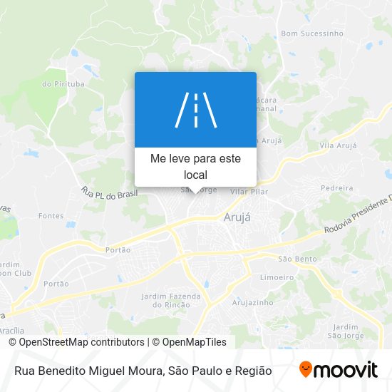 Rua Benedito Miguel Moura mapa