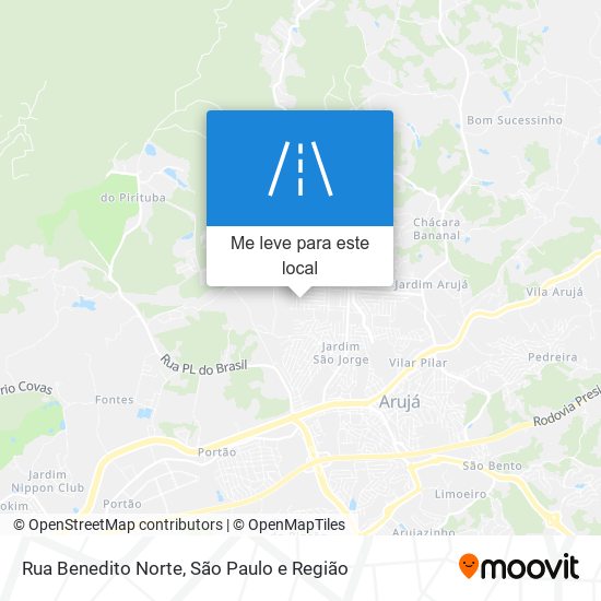 Rua Benedito Norte mapa