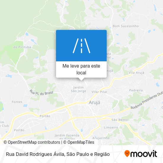 Rua David Rodrigues Ávila mapa