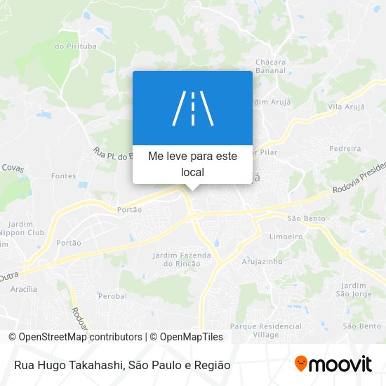 Rua Hugo Takahashi mapa
