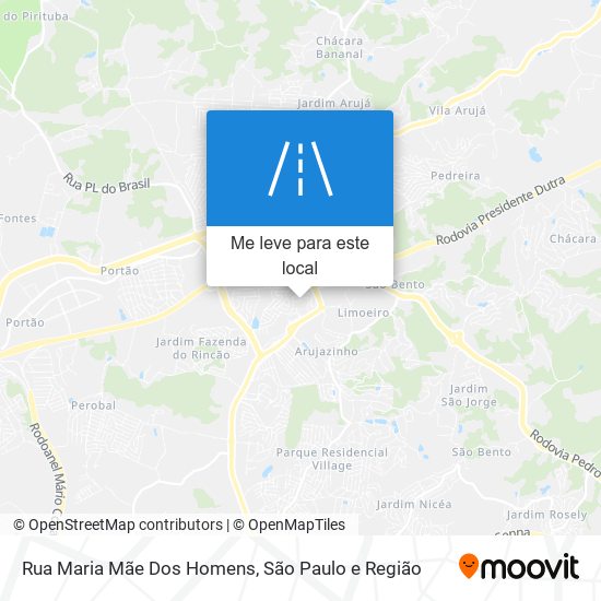 Rua Maria Mãe Dos Homens mapa