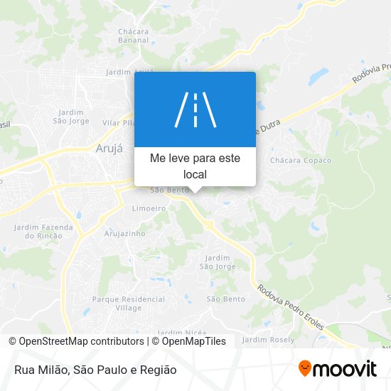 Rua Milão mapa
