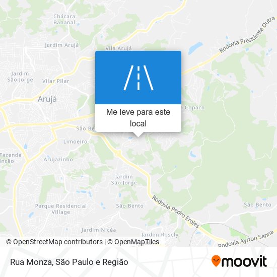 Rua Monza mapa