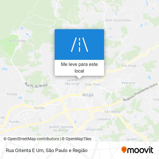 Rua Oitenta E Um mapa