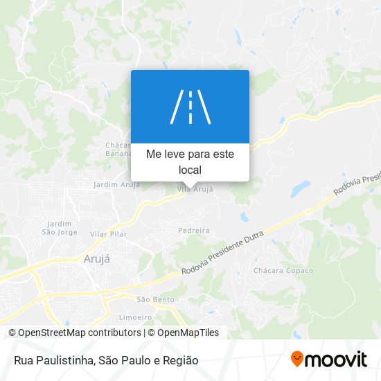 Rua Paulistinha mapa