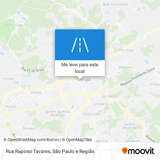 Rua Raposo Tavares mapa