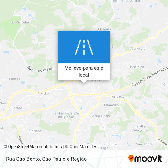 Rua São Bento mapa