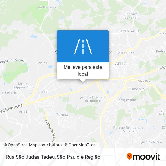 Rua São Judas Tadeu mapa