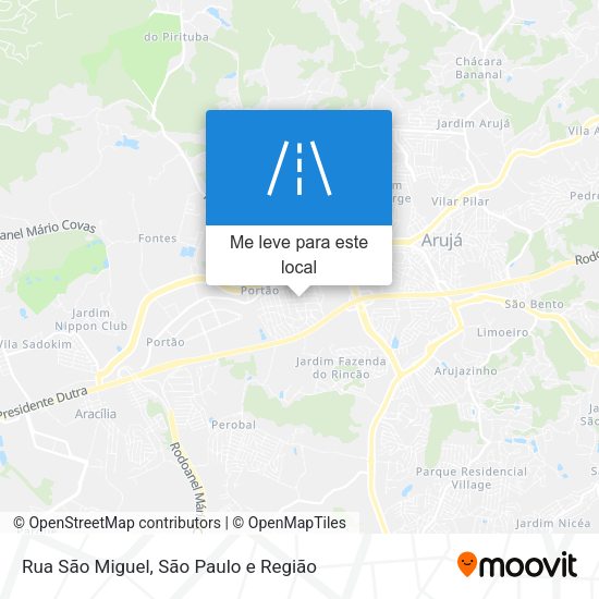 Rua São Miguel mapa