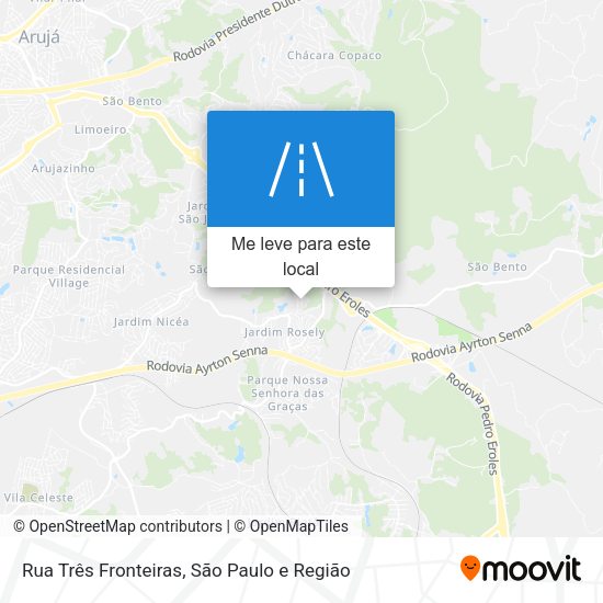 Rua Três Fronteiras mapa