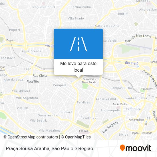 Praça Sousa Aranha mapa