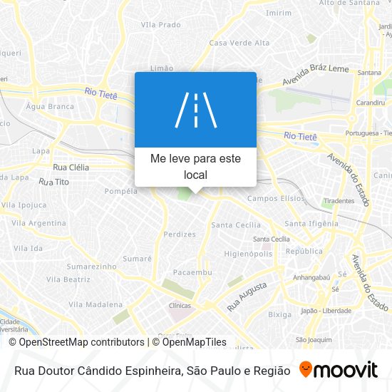 Rua Doutor Cândido Espinheira mapa