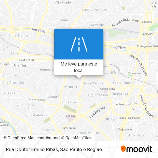 Rua Doutor Emílio Ribas mapa