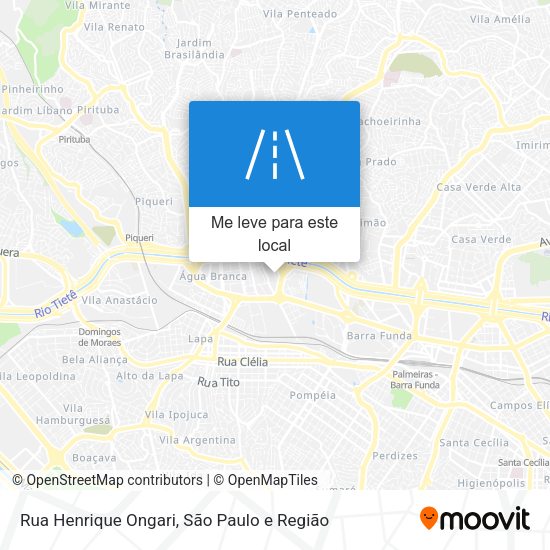 Rua Henrique Ongari mapa