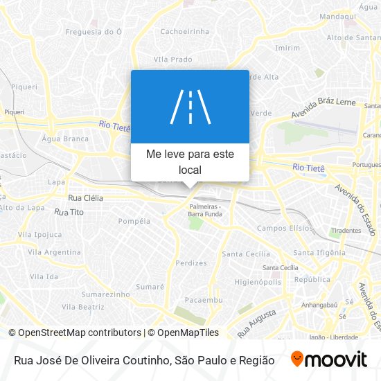 Rua José De Oliveira Coutinho mapa