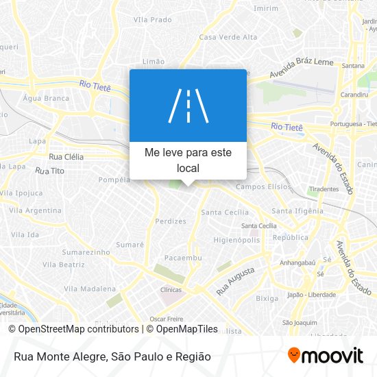 Rua Monte Alegre mapa