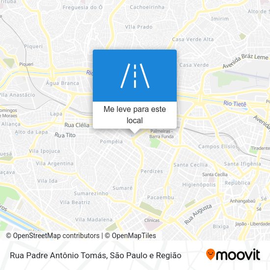 Rua Padre Antônio Tomás mapa