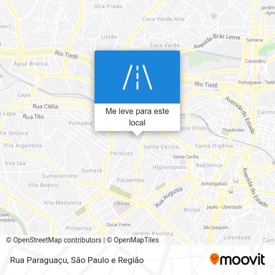 Rua Paraguaçu mapa