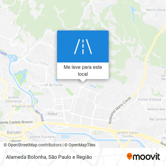 Alameda Bolonha mapa