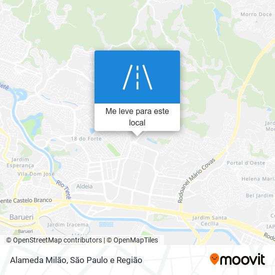Alameda Milão mapa