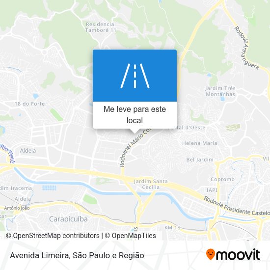 Avenida Limeira mapa