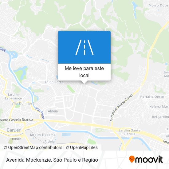 Avenida Mackenzie mapa