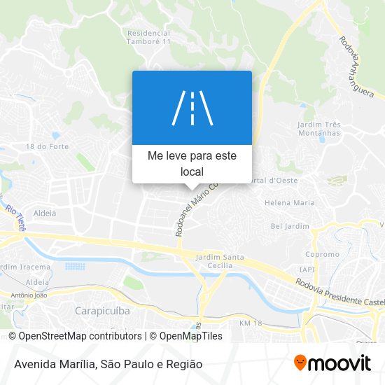 Avenida Marília mapa